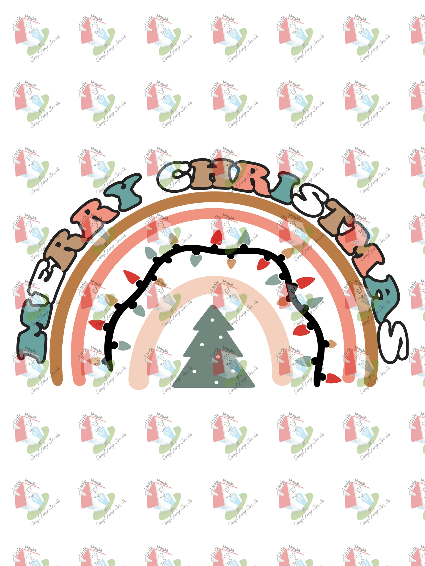 07266 Christmas baby design MERRY CHRISTMAS RAINBOW