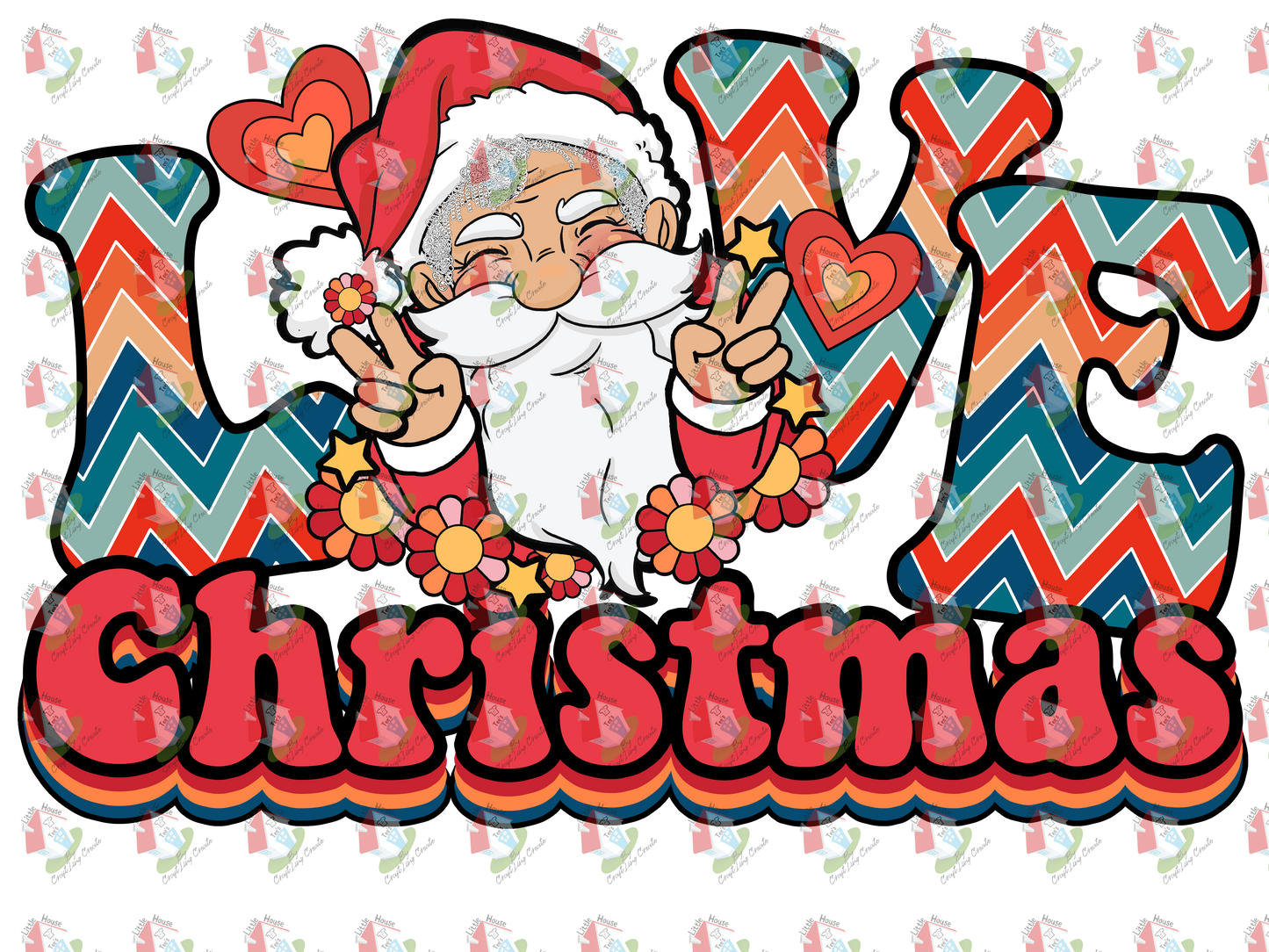 07322 LOve Christmas SANTA