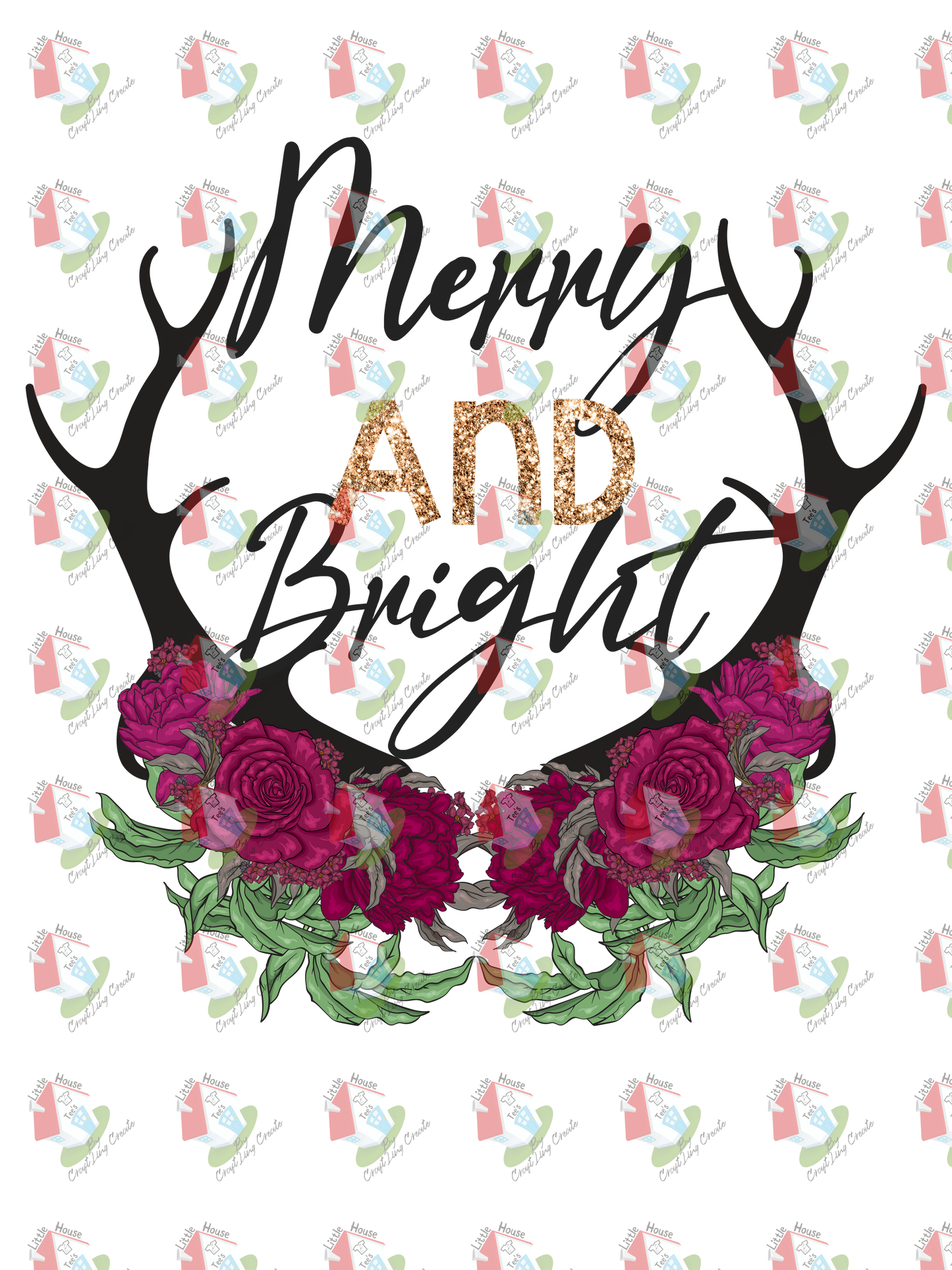 07328 MERRY AND BRIGHT DESIGN t shirt