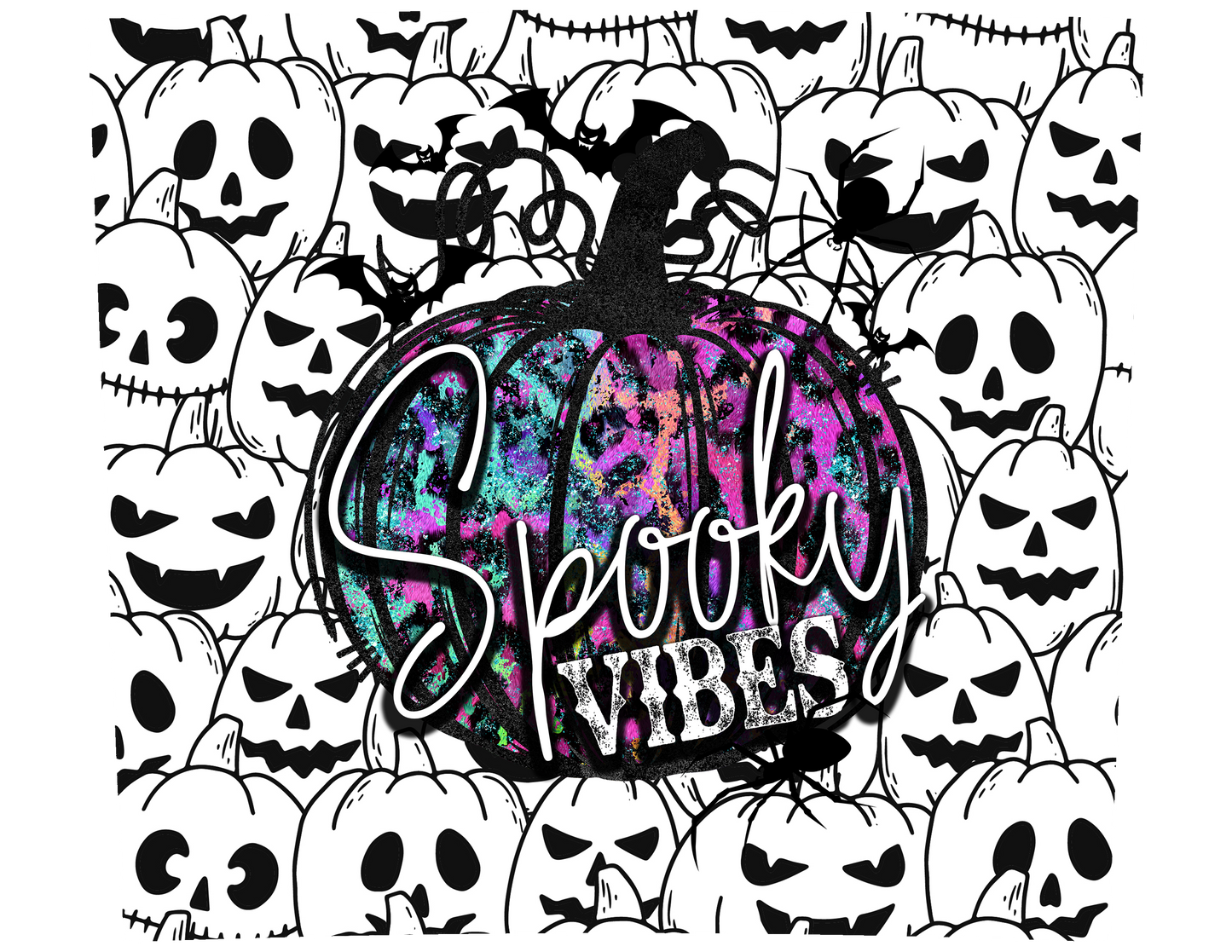 7232 spooky vibes pumpkin DESIGN tumbler