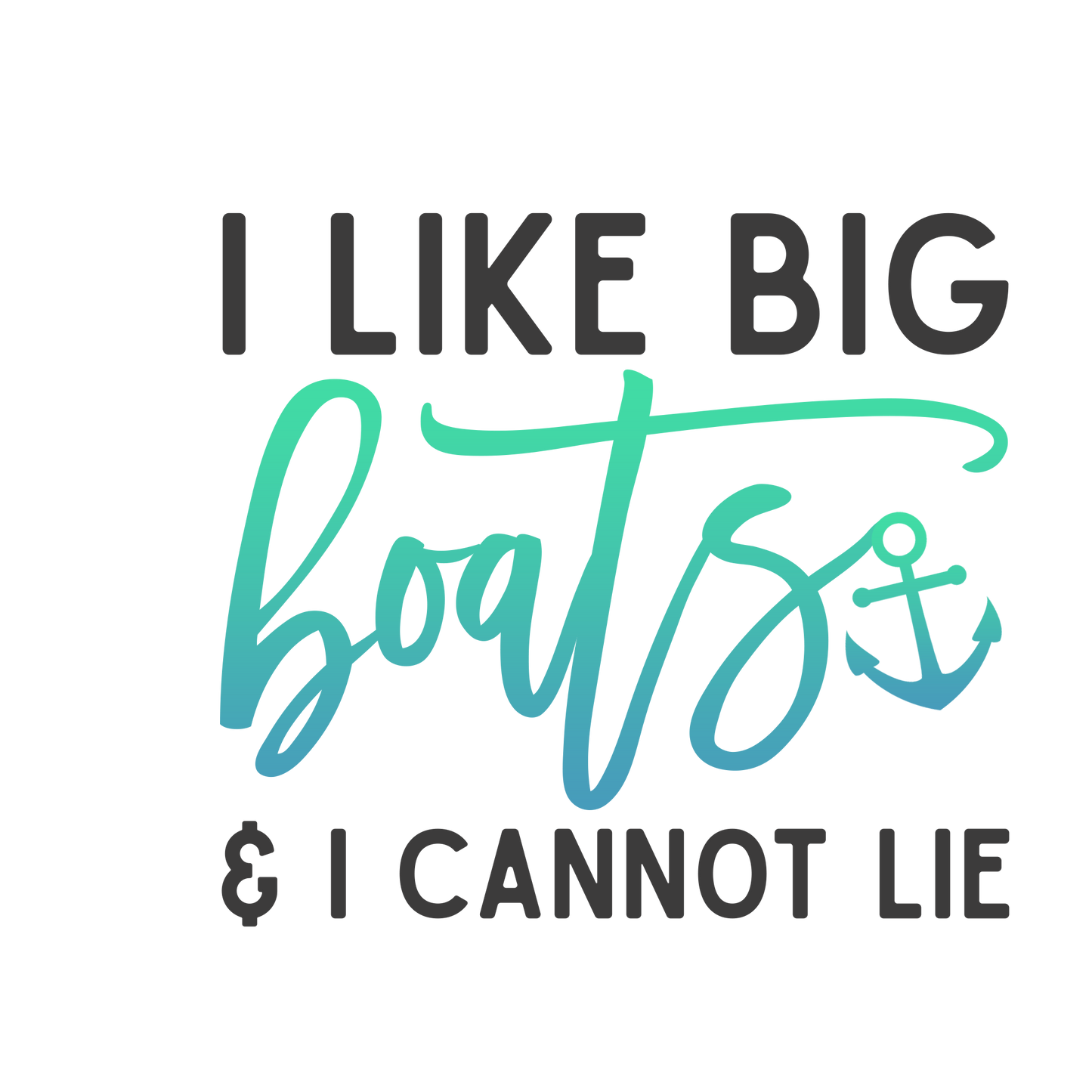 I Like Big Boats DTF - 6927