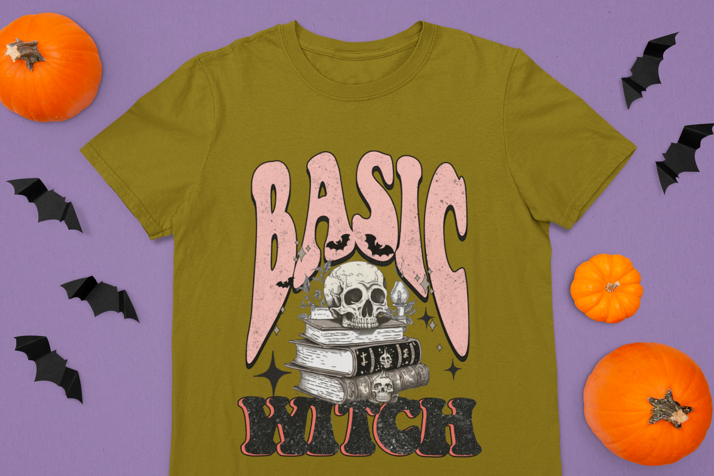 Halloween Tees - Basic Witch Skull