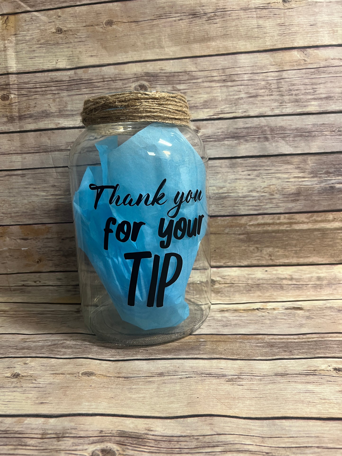 Custom decorated 1 gallon mason jar