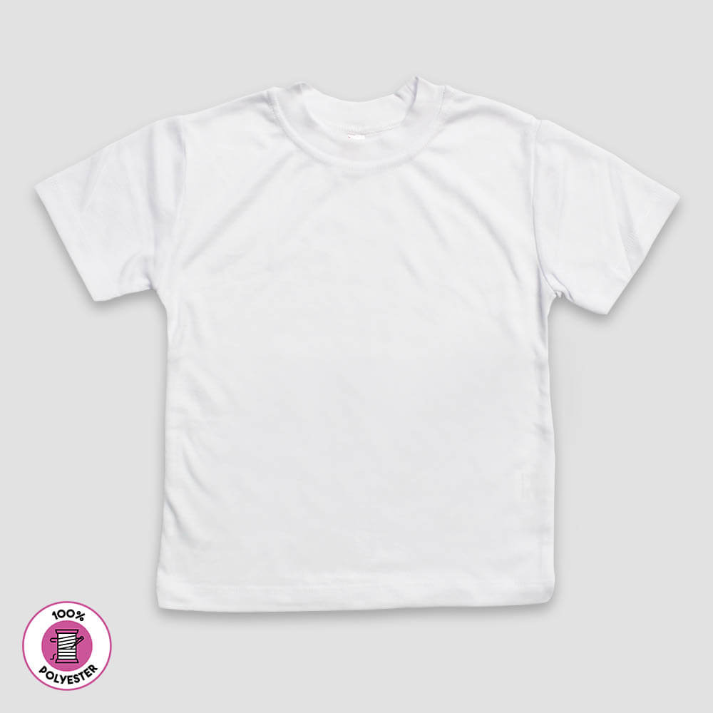 Toddler & Kids T-Shirt – White – 100% Polyester - Laughing Giraffe