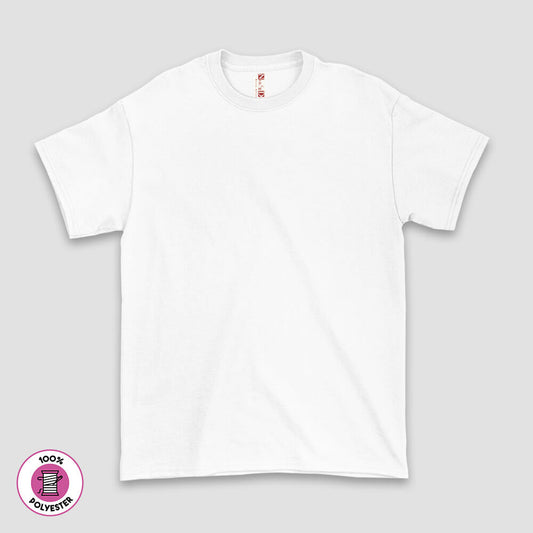 T-Shirt – White – 100% Polyester - Sublimation