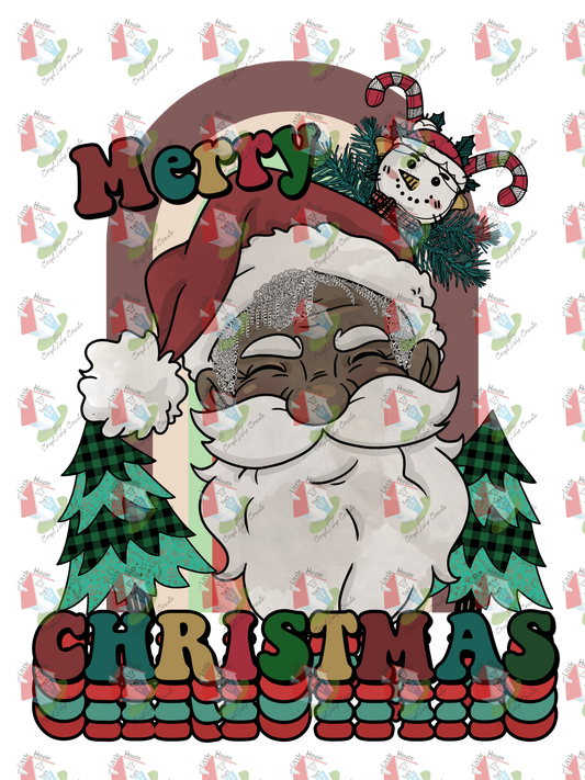 07258 black santa santa MERRY CHRISTMAS