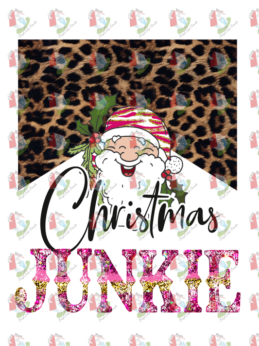 07276 CHRISTMAS JUNKIE SANTA CLAUS  DESIGN  t shirt