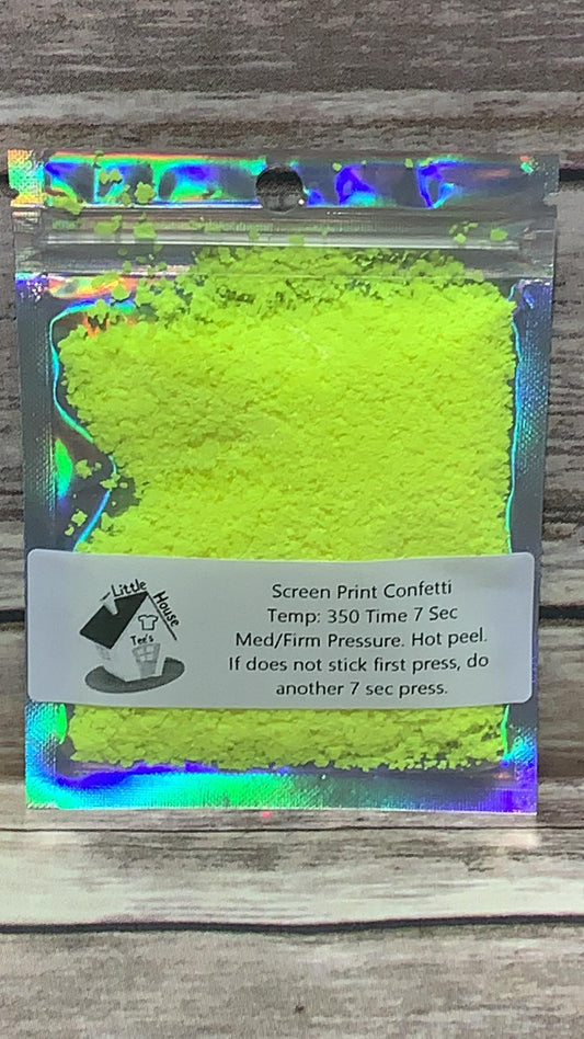 SAMPLE Pouch Neon Yellow Confetti