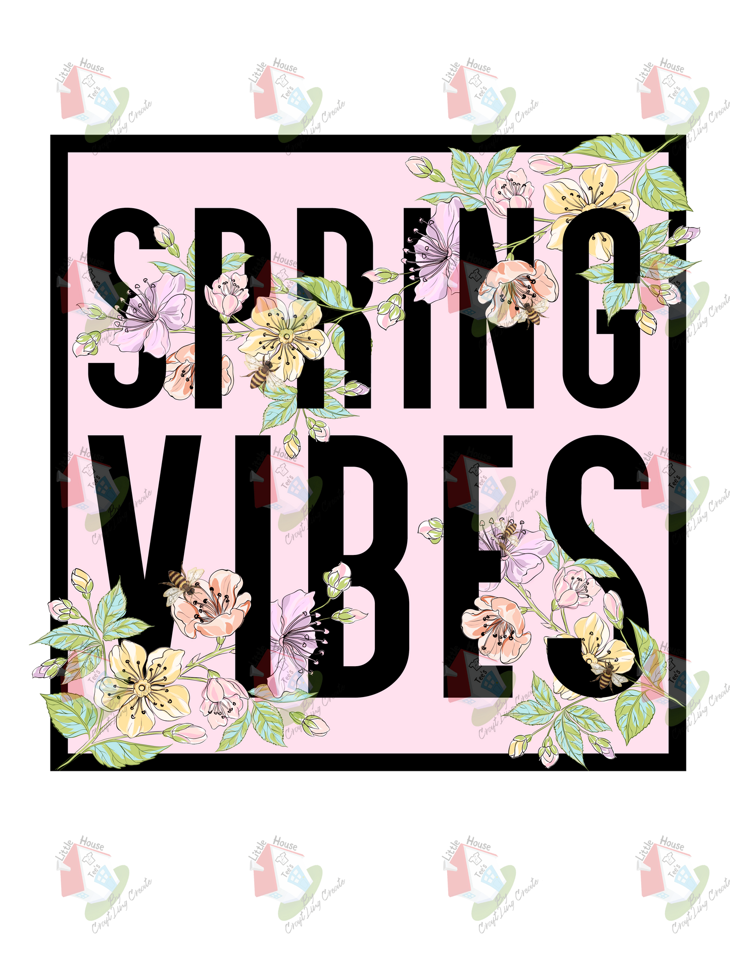 6998 Spring Vibes flowers and Bees  - DTF