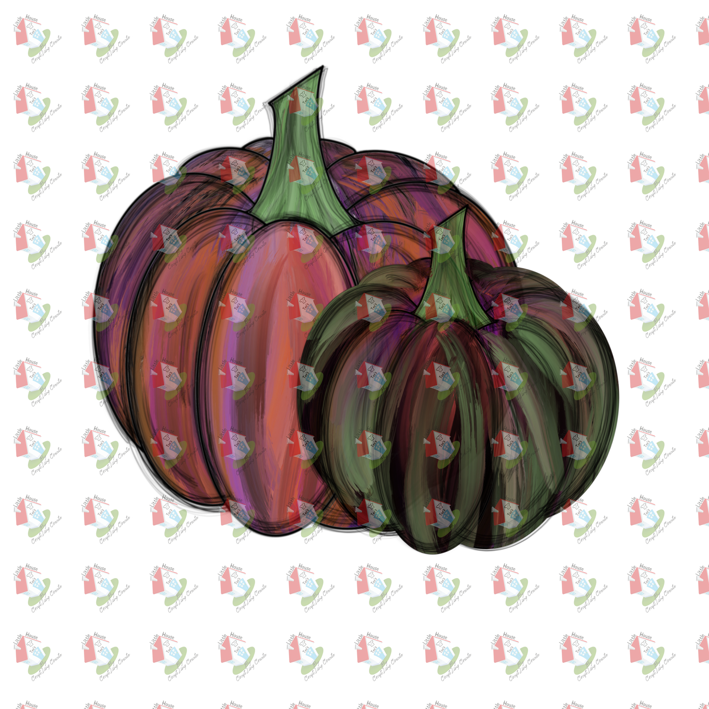 7241 Watercolor pumpkins