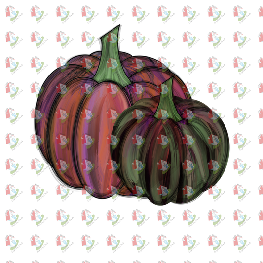 7241 Watercolor pumpkins