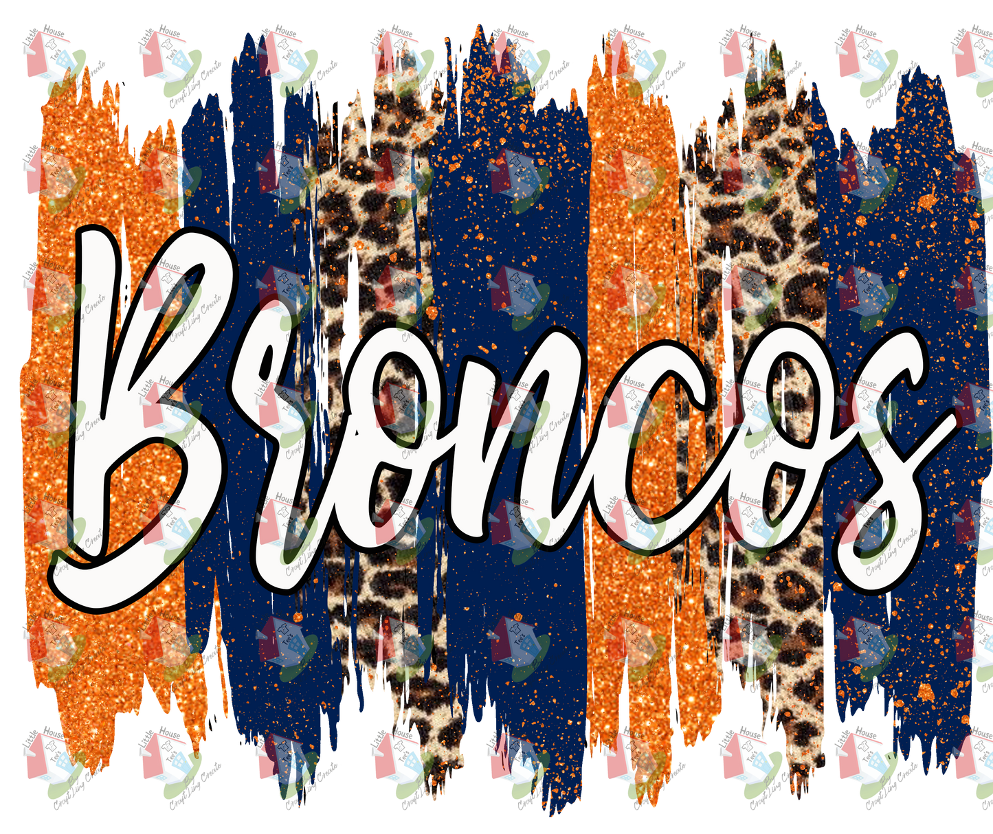 Brush Stroke Broncos DTF