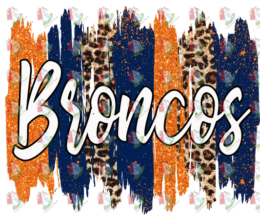 Brush Stroke Broncos DTF